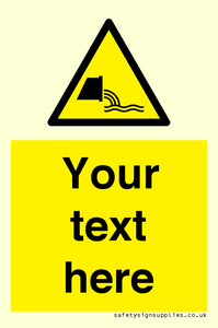 Custom Warning sewage effluent outfall